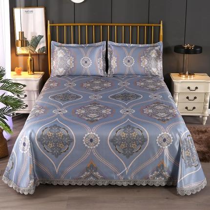 91家纺网 家纺一手货源 找家纺 （总）小牛席业冰丝凉席三件套提花印花空调席可机洗水洗床单