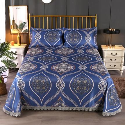 91家纺网 家纺一手货源 找家纺 （总）小牛席业冰丝凉席三件套提花印花空调席可机洗水洗床单