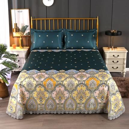 91家纺网 家纺一手货源 找家纺 （总）小牛席业冰丝凉席三件套提花印花空调席可机洗水洗床单