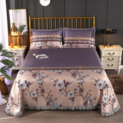 91家纺网 家纺一手货源 找家纺 （总）小牛席业冰丝凉席三件套提花印花空调席可机洗水洗床单