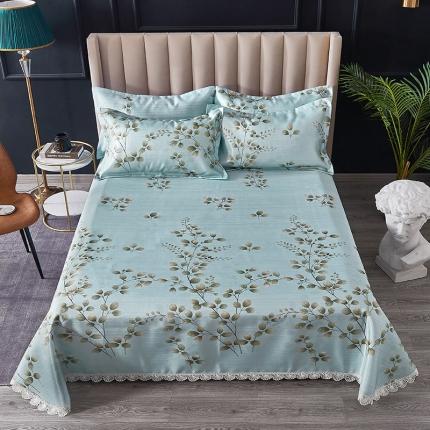 91家纺网 家纺一手货源 找家纺 （总）棉生活 2020春夏新品600D冰丝软凉席三件套