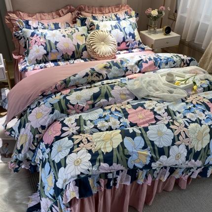 91家纺网 家纺一手货源 找家纺 （总）菊上 2020款美式铂金系列四件套实拍图