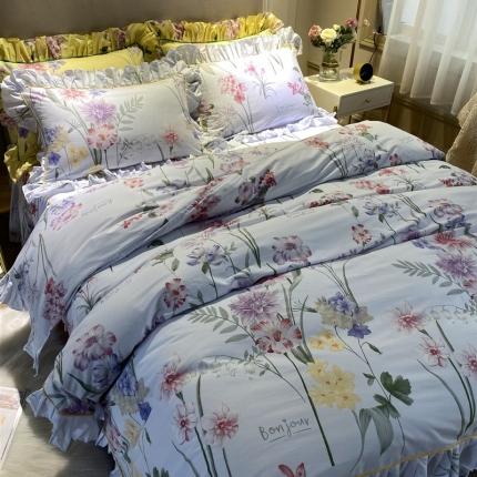 91家纺网 家纺一手货源 找家纺 菊上 2020款美式铂金系列四件套实拍图 纯美