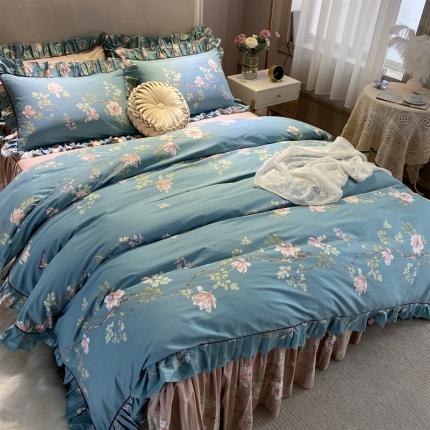 菊上 2020款美式铂金系列四件套实拍图 绮梦