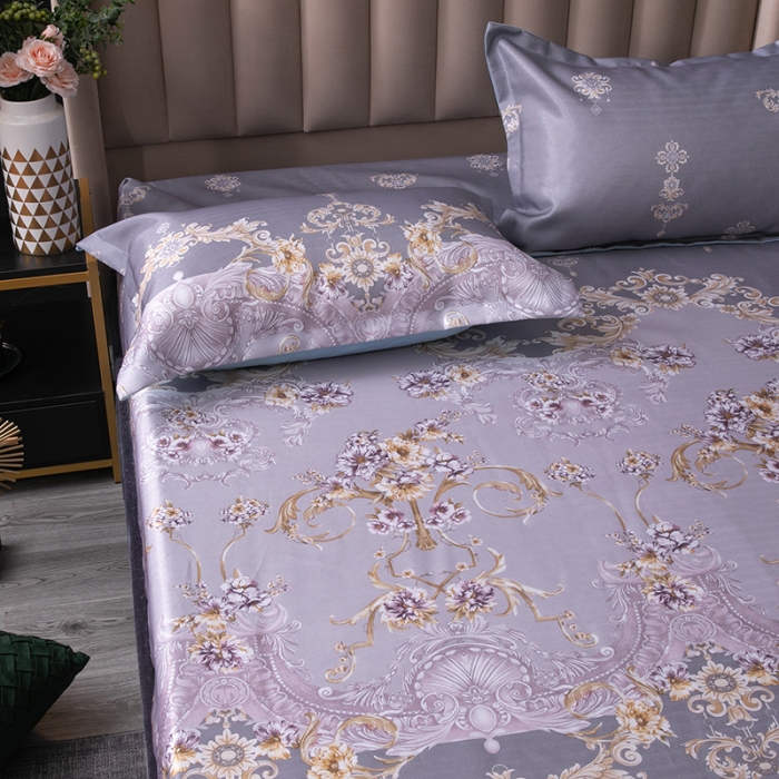 91家纺网 家纺一手货源 找家纺 （总）棉生活 2020春夏新品600D冰丝软凉席三件套床笠款