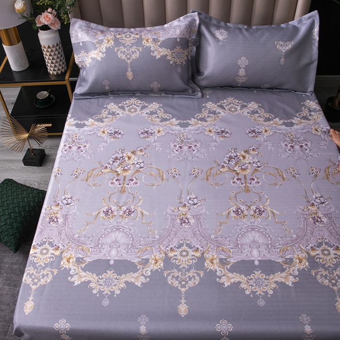 91家纺网 家纺一手货源 找家纺 （总）棉生活 2020春夏新品600D冰丝软凉席三件套床笠款