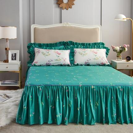 91家纺网 家纺一手货源 找家纺 （总）菊上 2020新款全棉13372印花床裙三件套