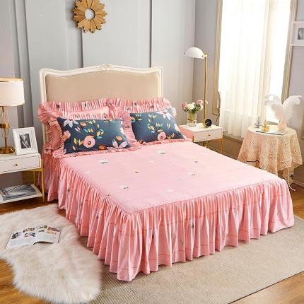 91家纺网 家纺一手货源 找家纺 （总）菊上 2020新款全棉13372印花床裙三件套