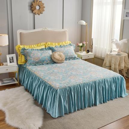 91家纺网 家纺一手货源 找家纺 （总）菊上 2020新款全棉13372印花床裙三件套