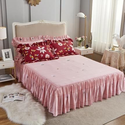 91家纺网 家纺一手货源 找家纺 （总）菊上 2020新款全棉13372印花床裙三件套