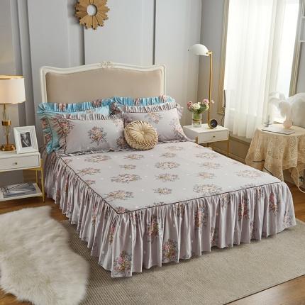 91家纺网 家纺一手货源 找家纺 （总）菊上 2020新款全棉13372印花床裙三件套