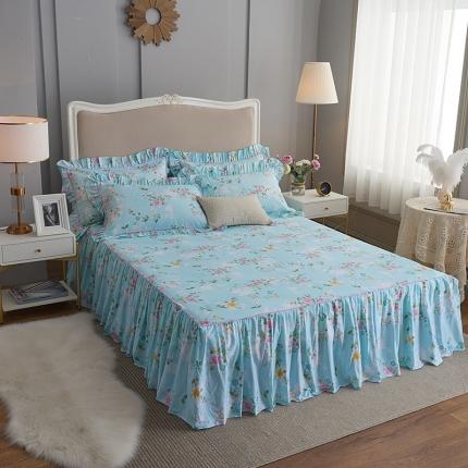 91家纺网 家纺一手货源 找家纺 （总）菊上 2020新款全棉13372印花床裙三件套