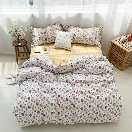 91家纺网 家纺一手货源 找家纺 狠狠爱 2020新款印花四件套 浅夏