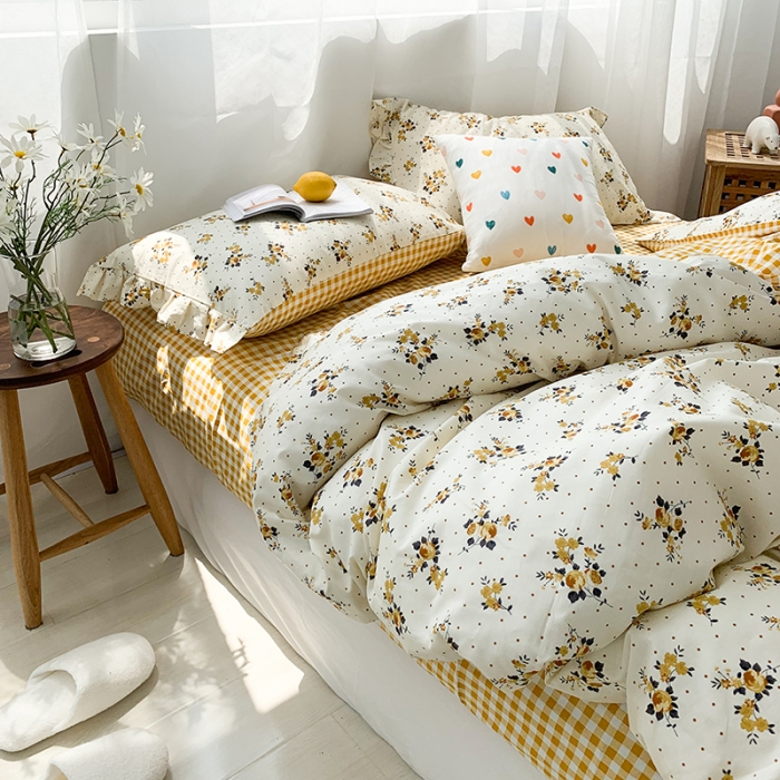 91家纺网 家纺一手货源 找家纺 狠狠爱 2020新款印花四件套 夏日悠悠