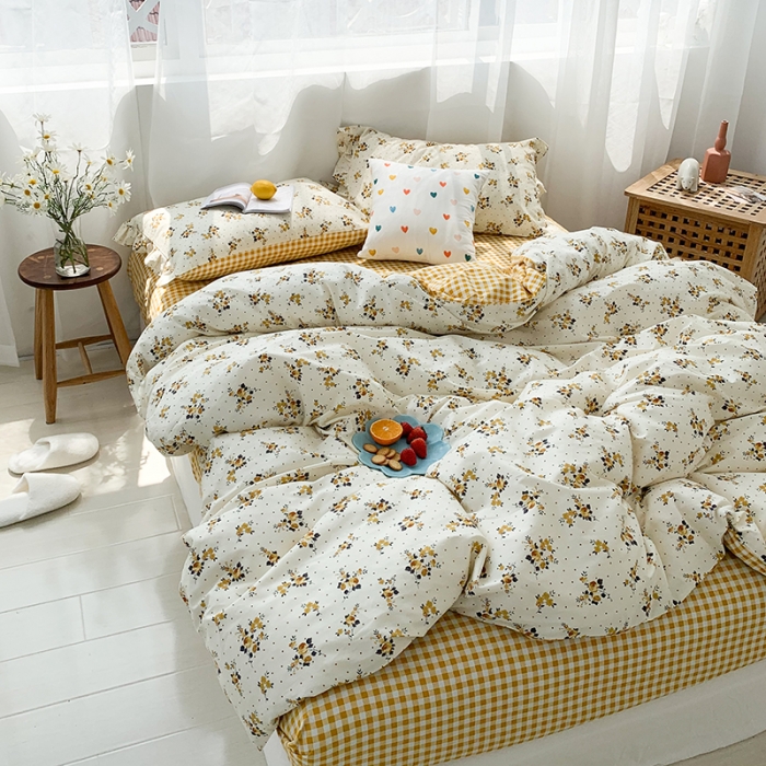 91家纺网 家纺一手货源 找家纺 狠狠爱 2020新款印花四件套 夏日悠悠