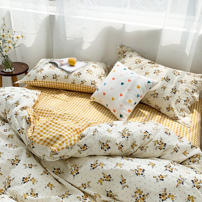 91家纺网 家纺一手货源 找家纺 狠狠爱 2020新款印花四件套 夏日悠悠