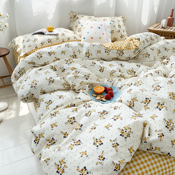 91家纺网 家纺一手货源 找家纺 狠狠爱 2020新款印花四件套 夏日悠悠