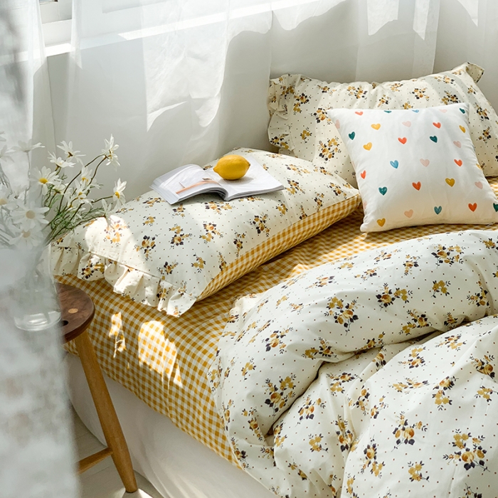 91家纺网 家纺一手货源 找家纺 狠狠爱 2020新款印花四件套 夏日悠悠