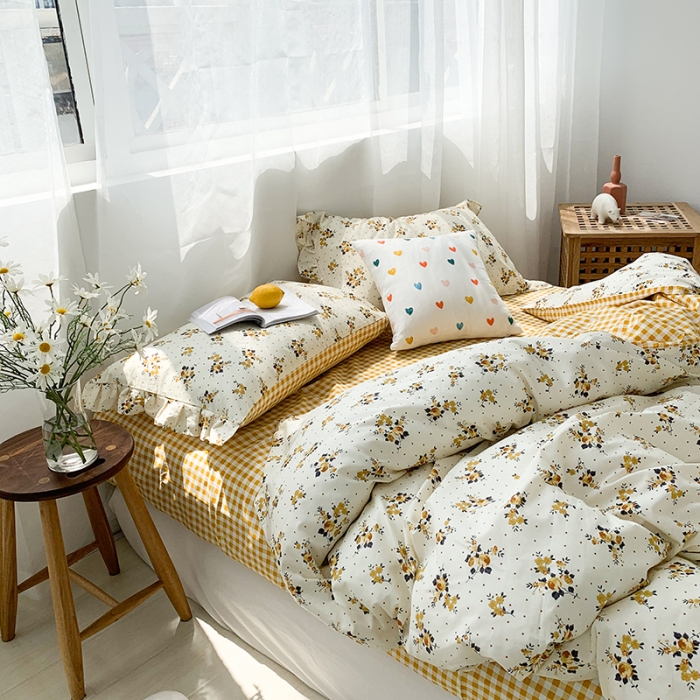 91家纺网 家纺一手货源 找家纺 狠狠爱 2020新款印花四件套 夏日悠悠