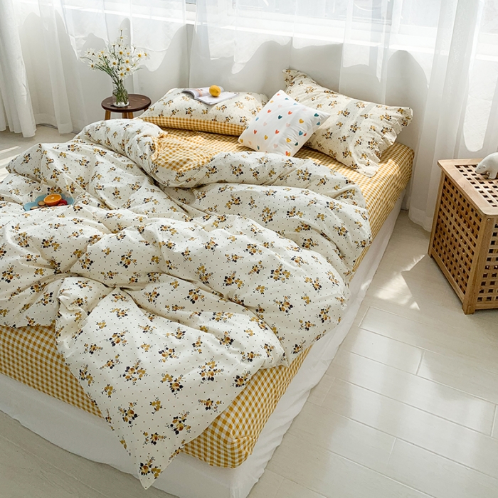 91家纺网 家纺一手货源 找家纺 狠狠爱 2020新款印花四件套 夏日悠悠