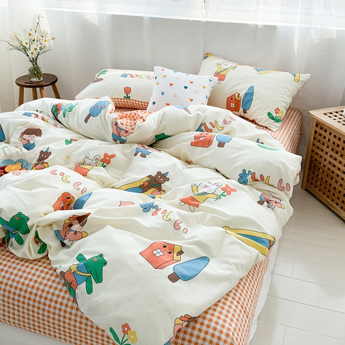 91家纺网 家纺一手货源 找家纺 狠狠爱 2020新款印花四件套 小淘气