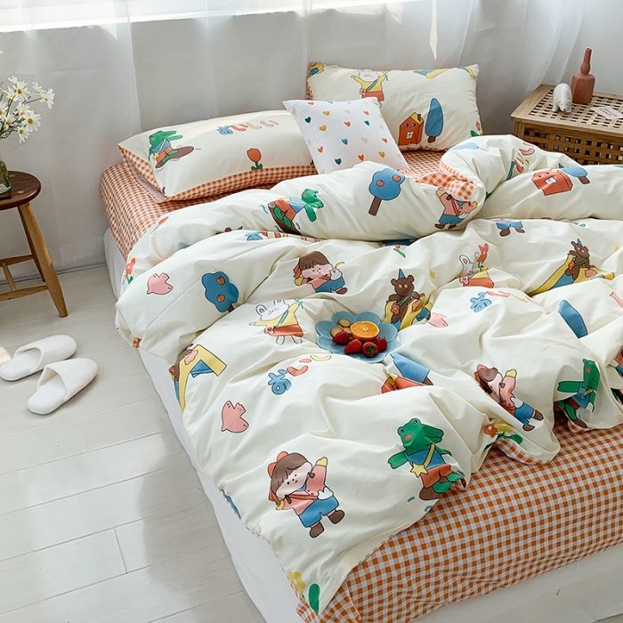 91家纺网 家纺一手货源 找家纺 狠狠爱 2020新款印花四件套 小淘气