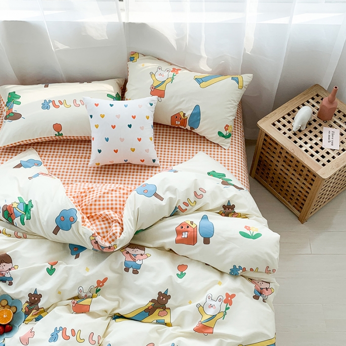 91家纺网 家纺一手货源 找家纺 狠狠爱 2020新款印花四件套 小淘气