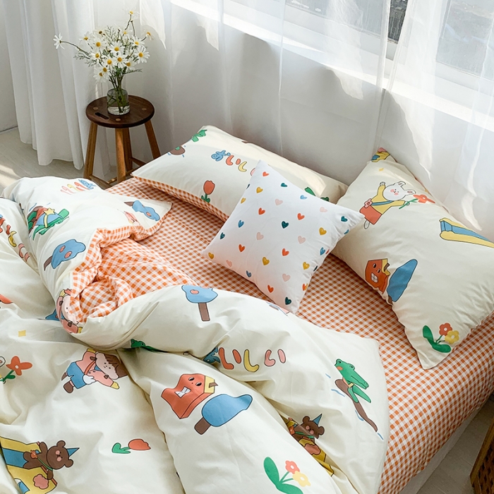 91家纺网 家纺一手货源 找家纺 狠狠爱 2020新款印花四件套 小淘气