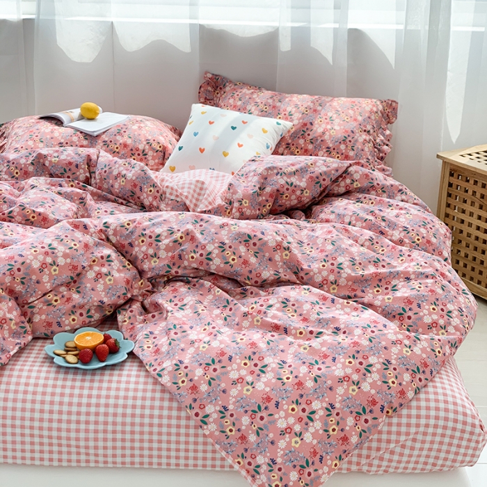 91家纺网 家纺一手货源 找家纺 狠狠爱 2020新款印花四件套 樱花情书