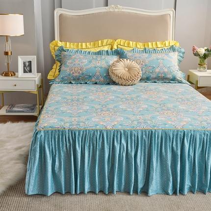 91家纺网 家纺一手货源 找家纺 菊上 2020新款全棉13372印花床裙三件套 米娅