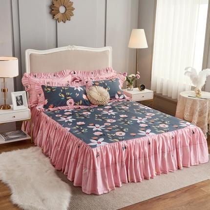 91家纺网 家纺一手货源 找家纺 菊上 2020新款全棉13372印花床裙三件套 苏菲