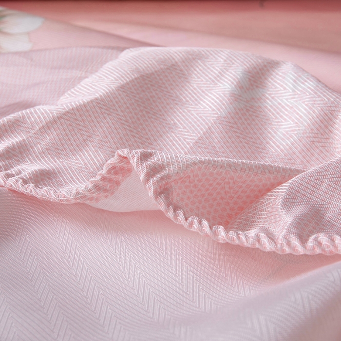 91家纺网 家纺一手货源 找家纺 棉生活  春夏新品600D冰丝软凉席三件套床笠款小清新-粉