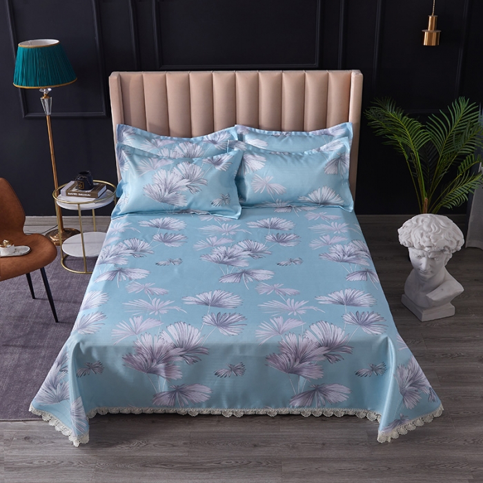 91家纺网 家纺一手货源 找家纺 棉生活 2020春夏新品600D冰丝软凉席三件套 北欧焦