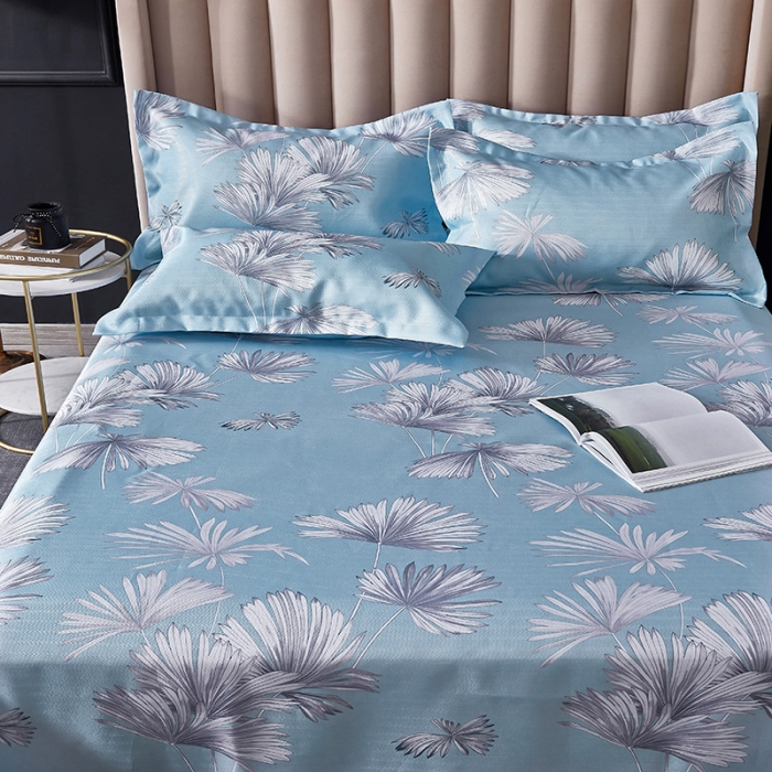 91家纺网 家纺一手货源 找家纺 棉生活 2020春夏新品600D冰丝软凉席三件套 北欧焦