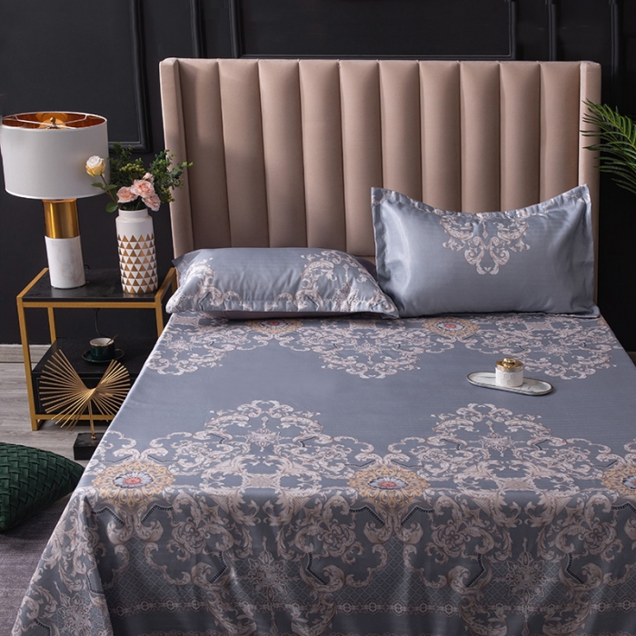 91家纺网 家纺一手货源 找家纺 棉生活 2020春夏新品600D冰丝软凉席三件套 费列罗紫