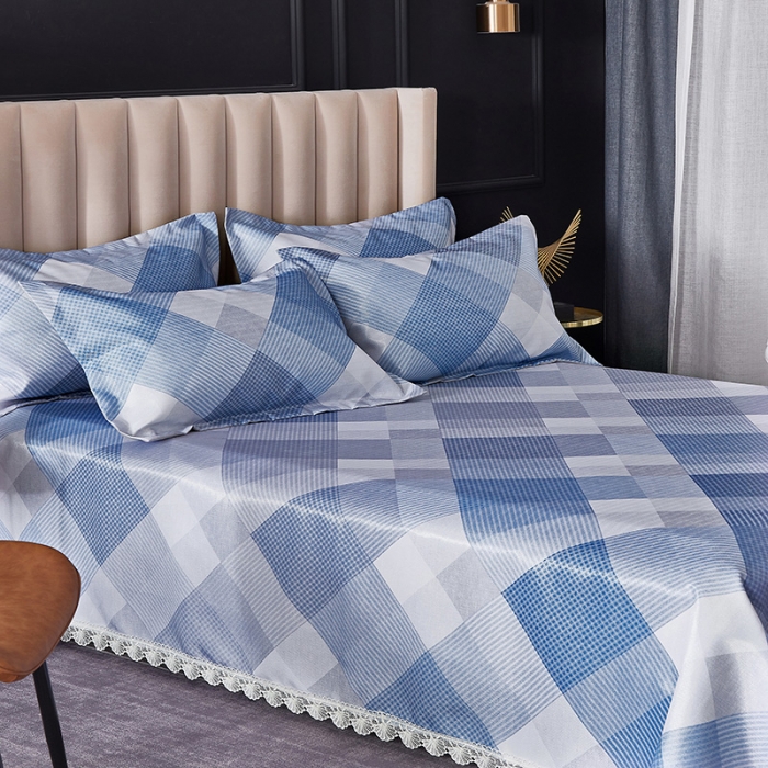 91家纺网 家纺一手货源 找家纺 棉生活 2020春夏新品600D冰丝软凉席三件套 格格有爱