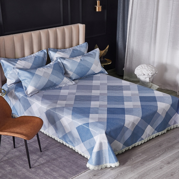 91家纺网 家纺一手货源 找家纺 棉生活 2020春夏新品600D冰丝软凉席三件套 格格有爱