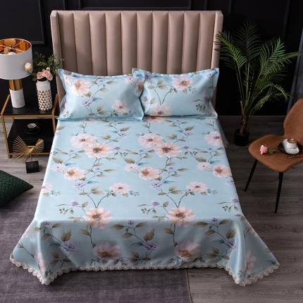 棉生活 2020春夏新品600D冰丝软凉席三件套 花间梦