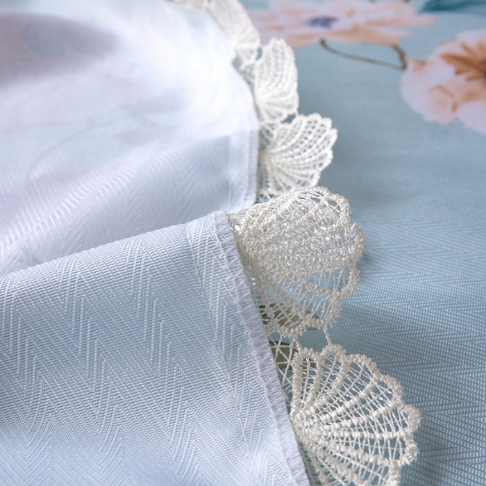 91家纺网 家纺一手货源 找家纺 棉生活 2020春夏新品600D冰丝软凉席三件套 花间梦