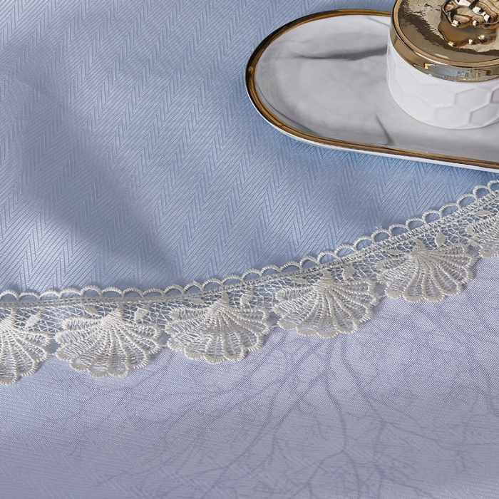 91家纺网 家纺一手货源 找家纺 棉生活2020春夏新品600D冰丝软凉席三件套 花枝雅韵-蓝