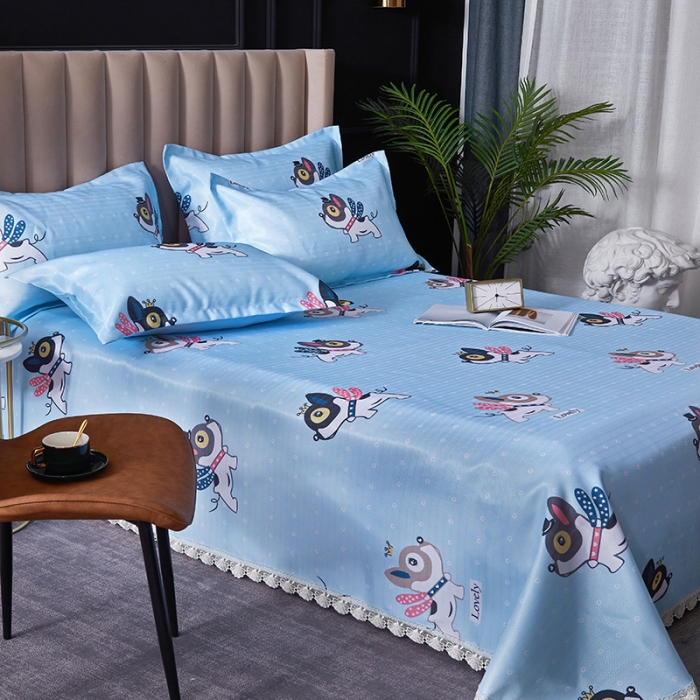 91家纺网 家纺一手货源 找家纺 棉生活 2020春夏新品600D冰丝软凉席三件套 小飞侠