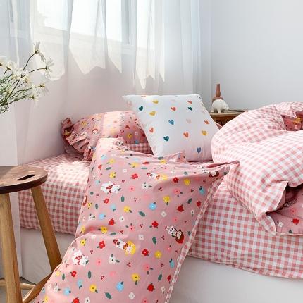 狠狠爱 2020新款印花四件套 猫步少女