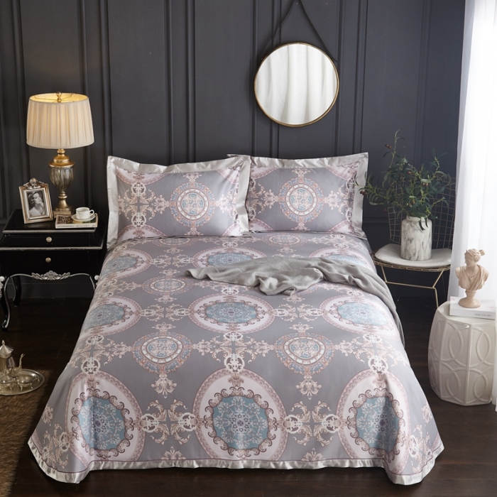 91家纺网 家纺一手货源 找家纺 威克凯丽 2023新款竹语天丝软凉席 圣保罗-灰