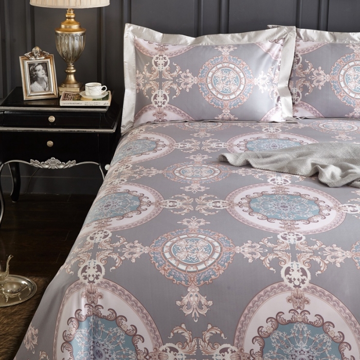 91家纺网 家纺一手货源 找家纺 威克凯丽 2023新款竹语天丝软凉席 圣保罗-灰