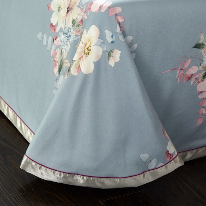 91家纺网 家纺一手货源 找家纺 威克凯丽 2023新款竹语天丝软凉席 恬园-灰绿