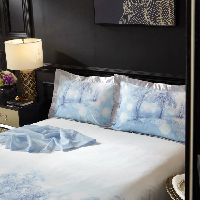 91家纺网 家纺一手货源 找家纺 威克凯丽 2023新款竹语天丝软凉席 意韵美景