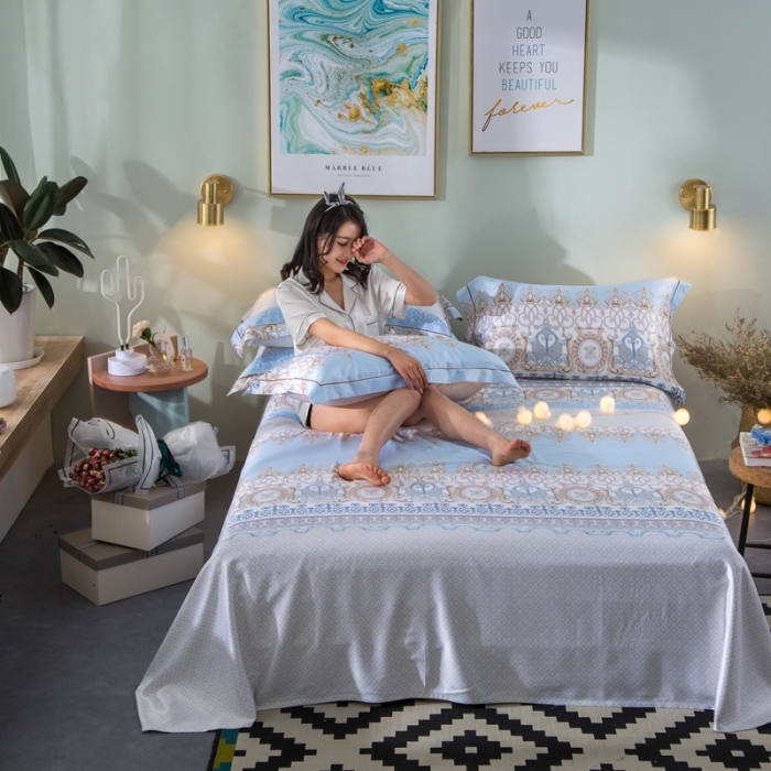 91家纺网 家纺一手货源 找家纺 威克凯丽 2023新款竹语天丝软凉席 英伦范