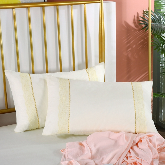 91家纺网 家纺一手货源 找家纺 情恒 2020新款蕾丝床裙 富丽-米黄