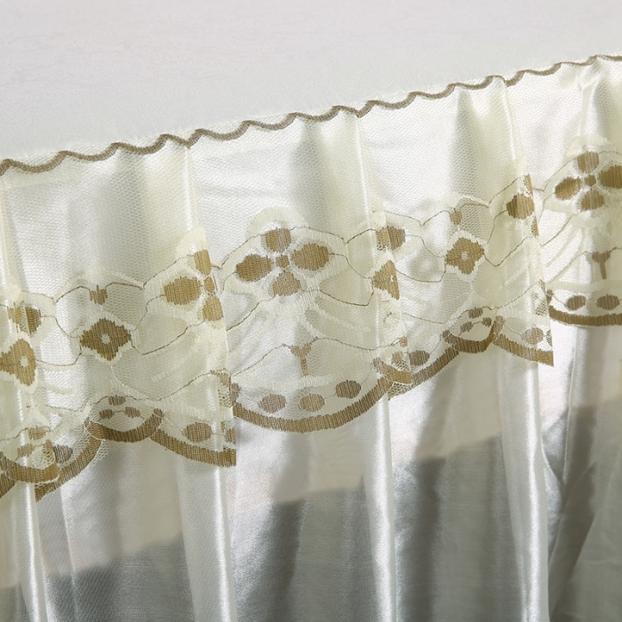 91家纺网 家纺一手货源 找家纺 情恒 2020新款蕾丝床裙 富丽-米黄