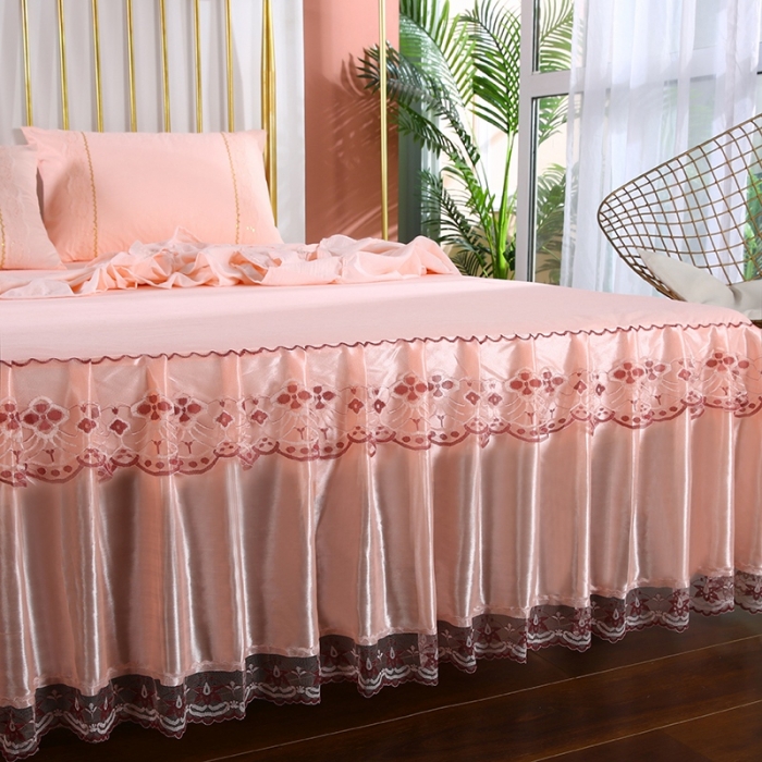 91家纺网 家纺一手货源 找家纺 情恒 2020新款蕾丝床裙 富丽-玉色